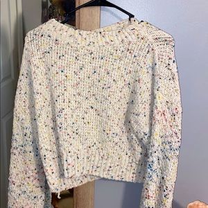 Knit cream sweater